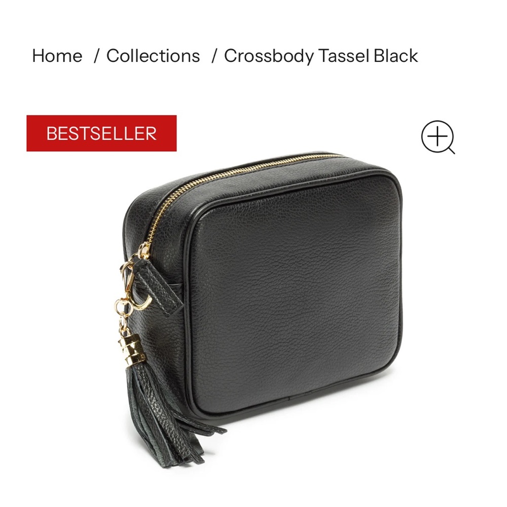 Ellie Beaumont London, Crossbody Bag, EUC, Black Leather